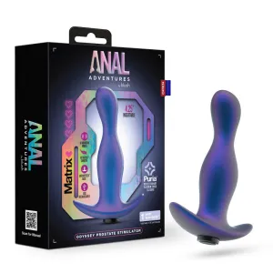 Anal Adventures Matrix By Blush® | Odyssey - Vibrating Prostate Stimulator With AnchorTech™ Base - Space Age Blue