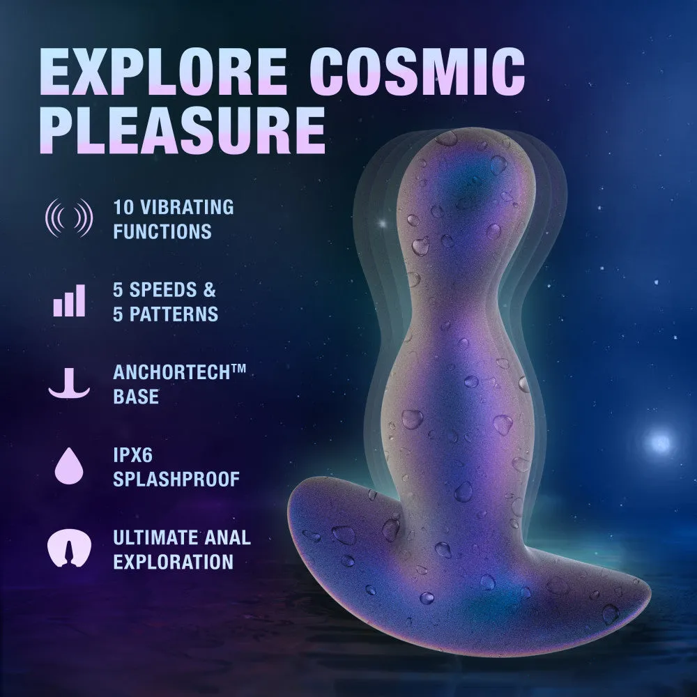 Anal Adventures Matrix By Blush® | Odyssey - Vibrating Prostate Stimulator With AnchorTech™ Base - Space Age Blue