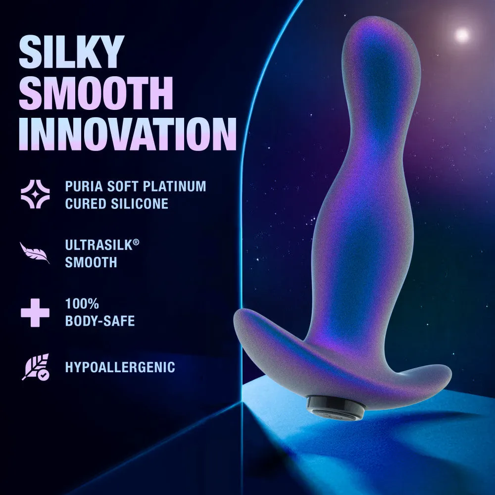 Anal Adventures Matrix By Blush® | Odyssey - Vibrating Prostate Stimulator With AnchorTech™ Base - Space Age Blue