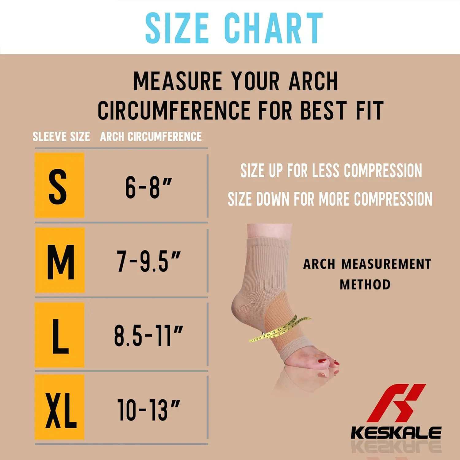 Ankle Brace Compression Sleeve (3 Pairs), Open Toe Compression Socks for Women & Men with Neuropathy, Foot Support sleeve for Swelling, Pain & Plantar Fasciitis Relief (Beige, L)