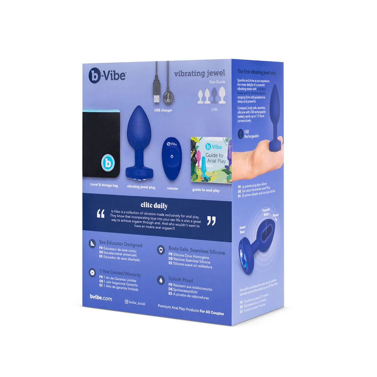 B Vibe Vibrating Jewel Plug