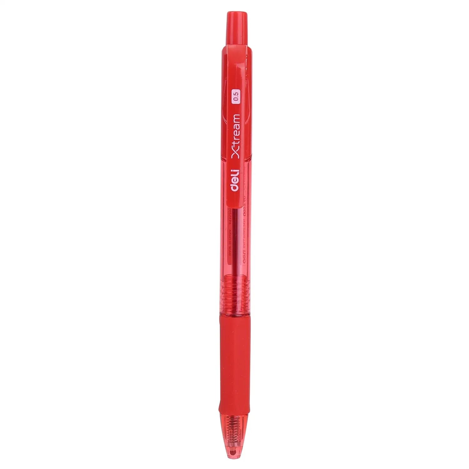 Deli Ball Point Pen Bullet tip 0.5mm - (Red)