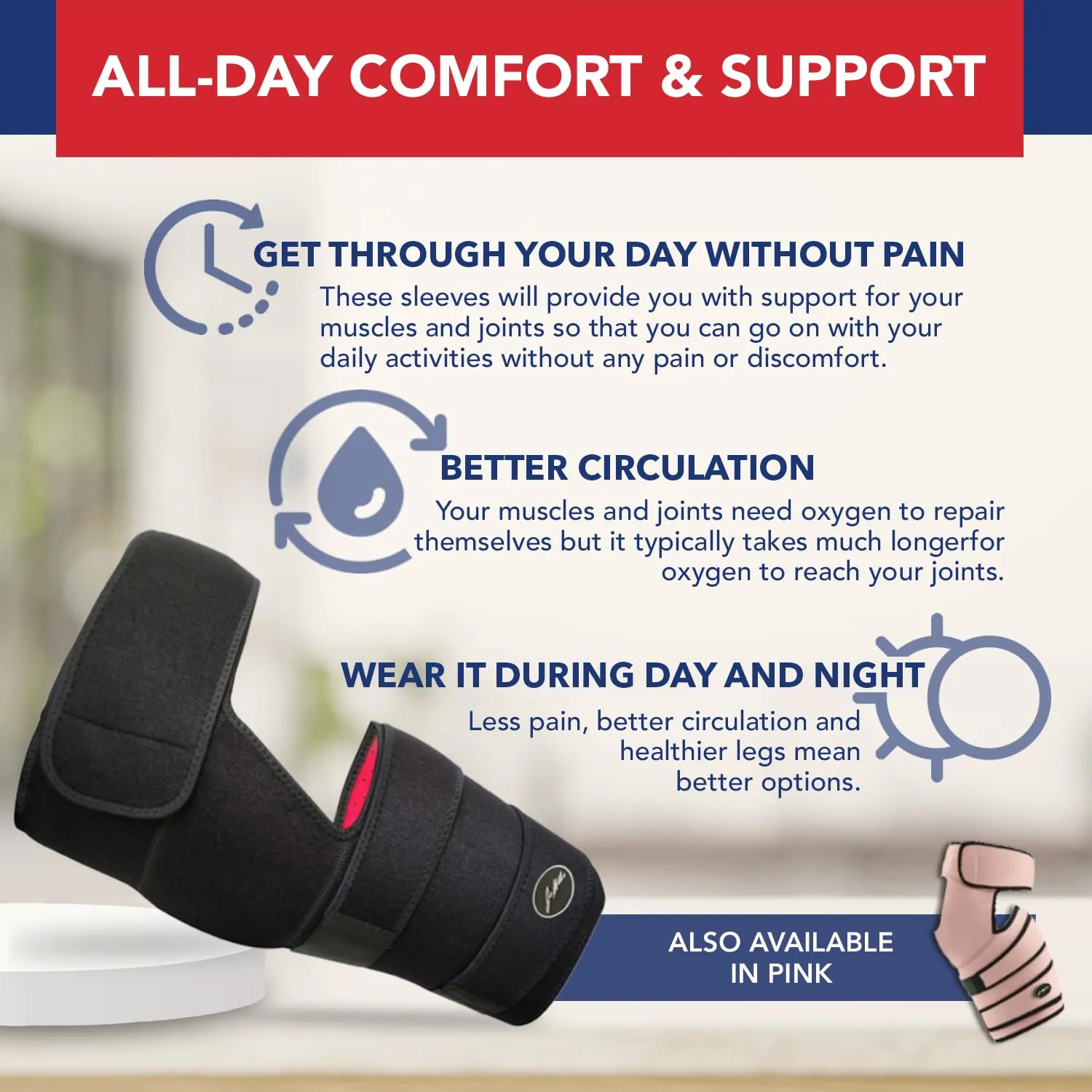 Dr. Arthritis Hip Brace, Adjustable Sciatic Nerve Brace & Stabilizer for Pulled Muscles & Injury Recovery, Hamstring Compression Sleeve Support, Sciatica Pain Relief Devices for Men & Women (BLK, S/M)