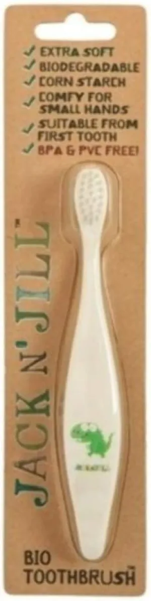 Jack N' Jill Kids Bio Toothbrush: Soft, ergonomic, Dino design. No waste. Junior