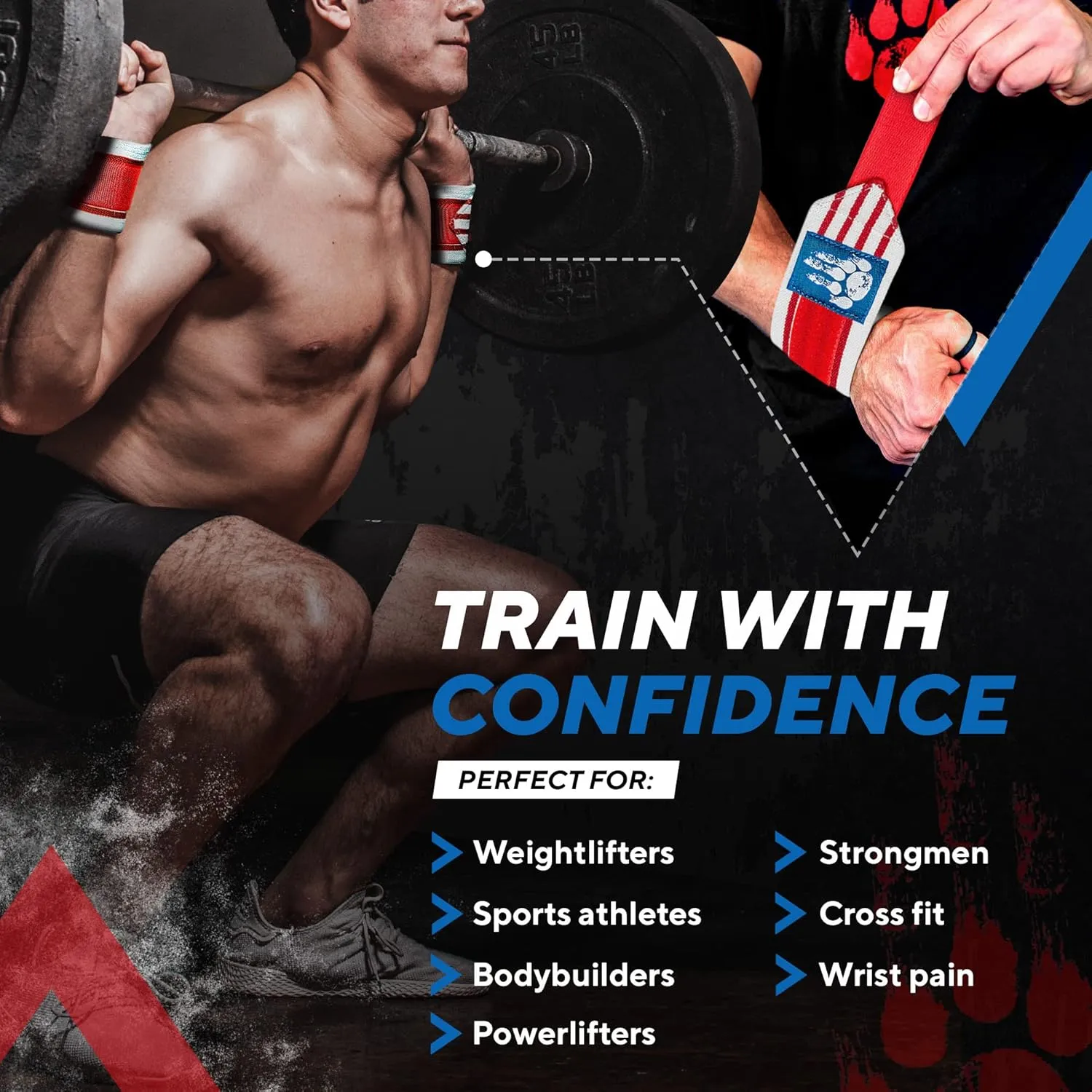 MANIMAL Wrist Wraps for Weightlifting - Professional Wrist Straps for Men and Women - Strength Training, Bodybuilding, Powerlifting, Cross Fit - Eliminate Wrist Pain with Durable Support (Since 2010)