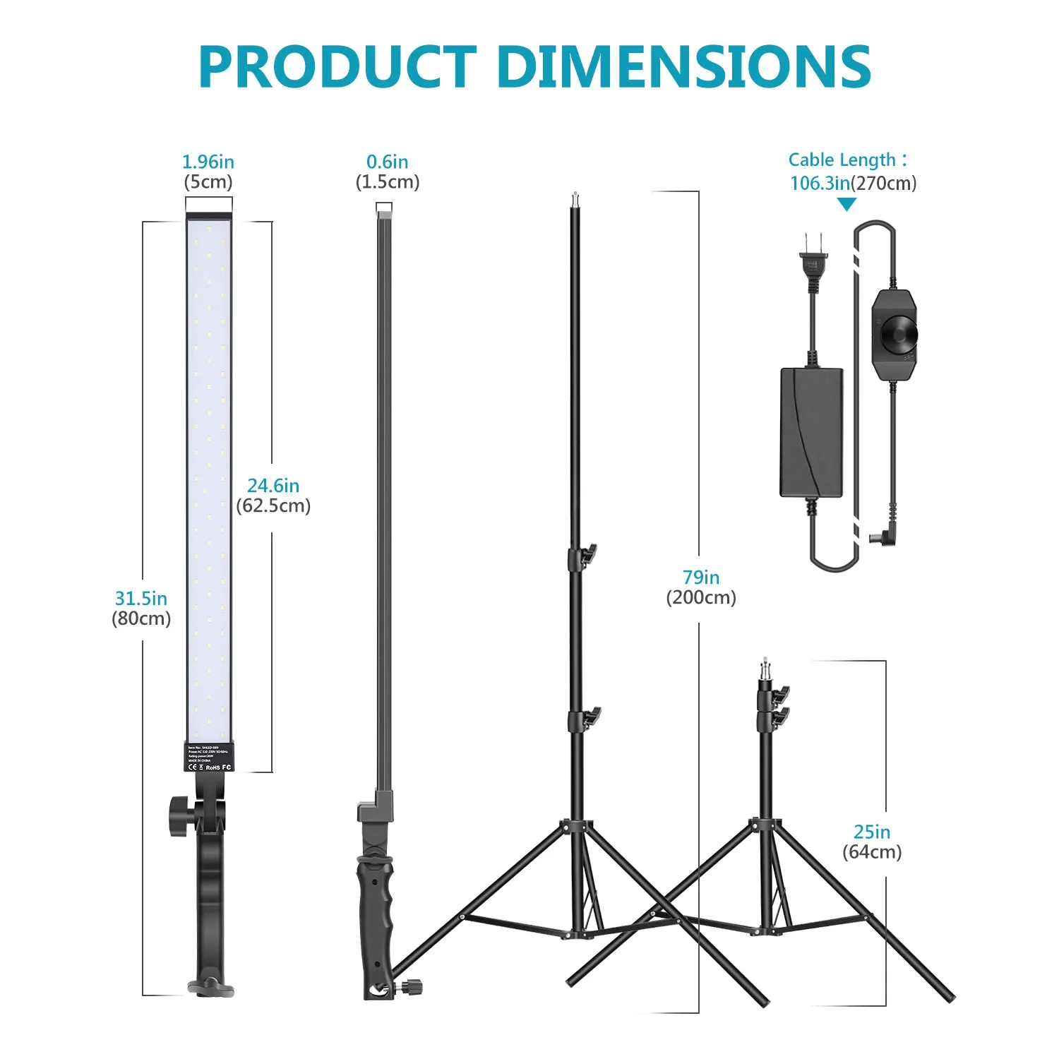 NEEWER LED Light Wand Studio LED Lighting Kit
