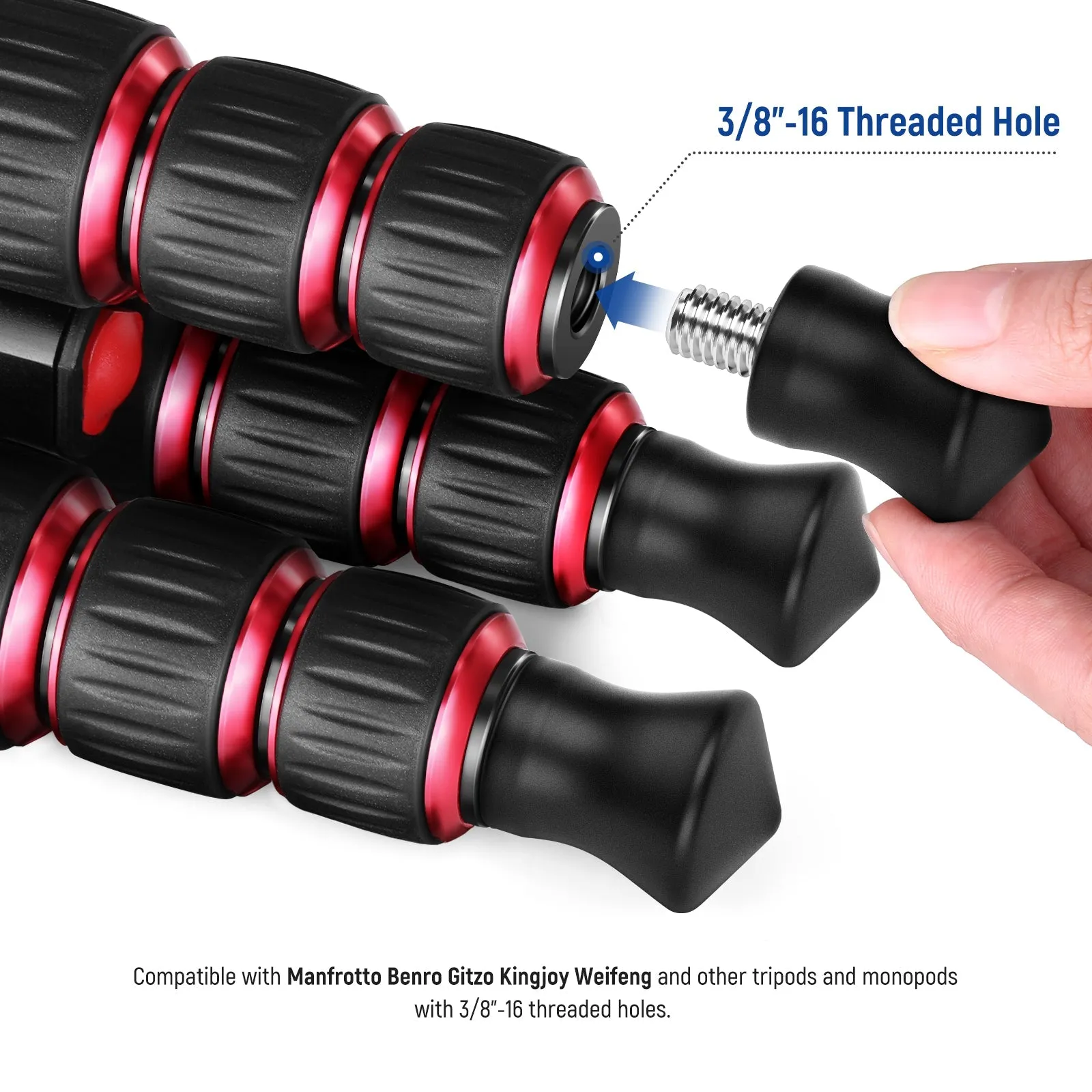 NEEWER Rubber Feet Tripod Spike