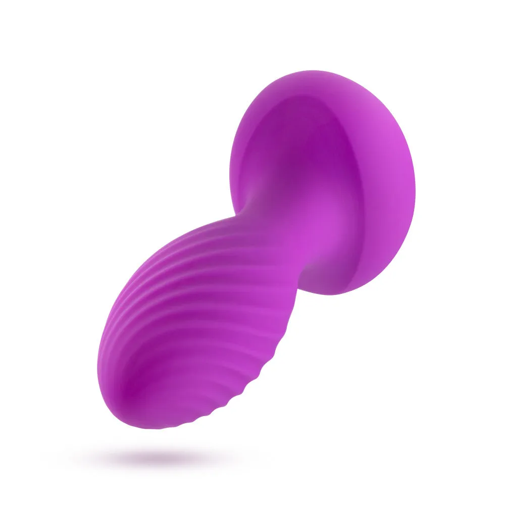 Oh My Gem By Blush® | Charm 4.5 Inch Vibrating Anal Plug Massager With Stayput™ Design & Amethyst Gem Base – In Purple