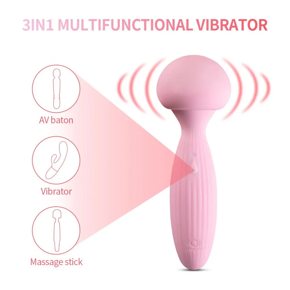 OTOUCH Liquid Silicone Massage Wand Vibrator–Mushroom