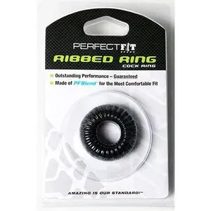 Perfect Fit Ribbed Ring - Black