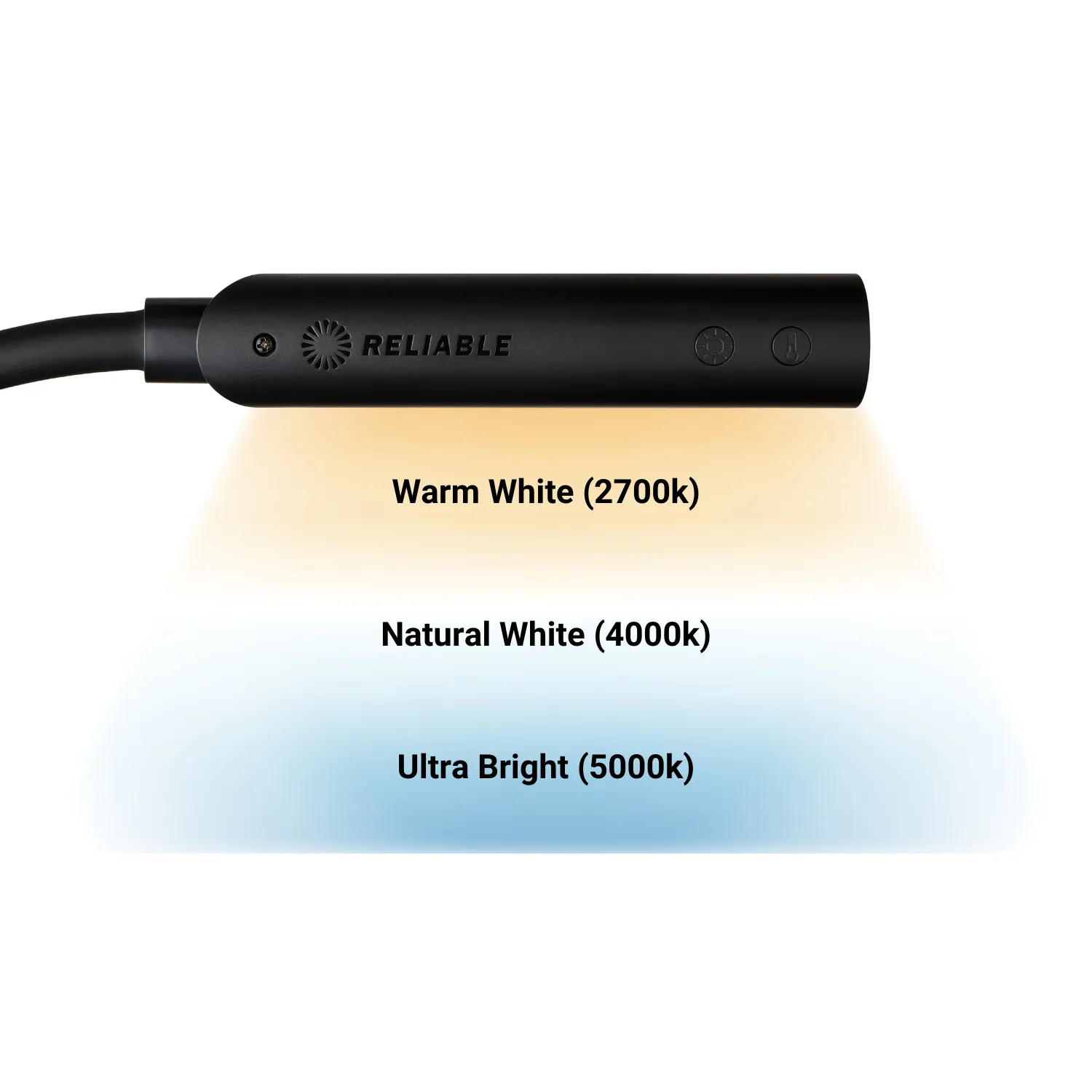 UberLight Flex Led Task Light, USB with Base, Black