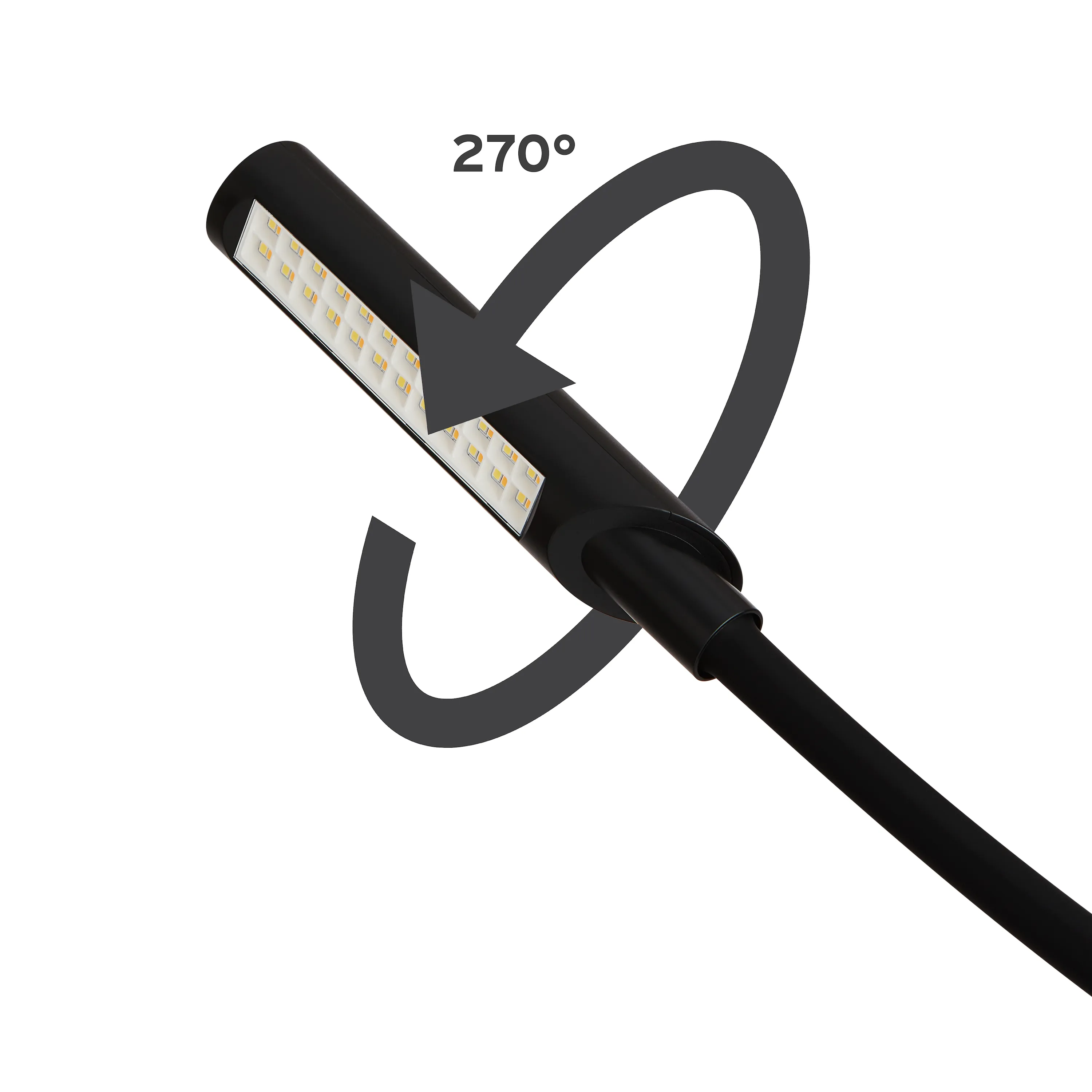 UberLight Flex Led Task Light, USB with Base, Black
