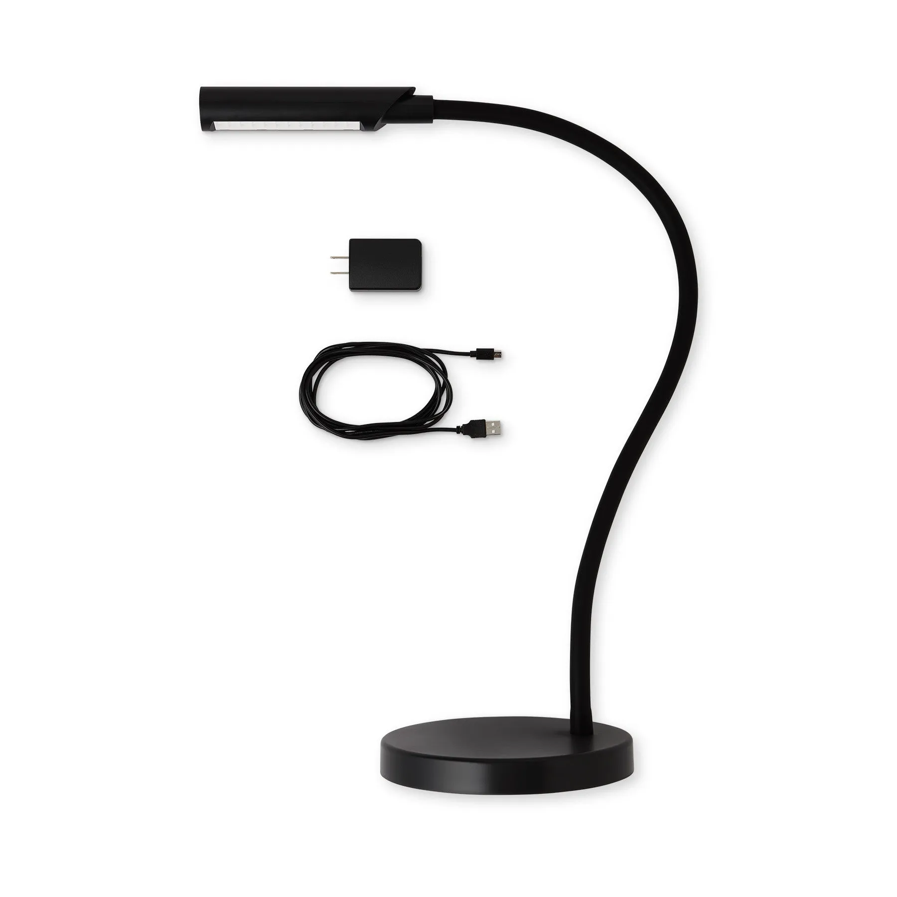 UberLight Flex Led Task Light, USB with Base, Black